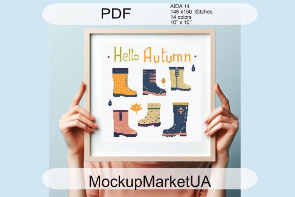 Autumn Boots Cross Stitch